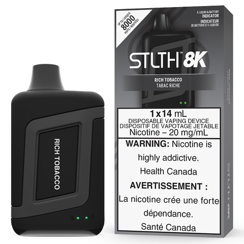 Stamped STLTH BOX 8K DISPOSABLE - RICH TOBACCO - DISC - 14ml