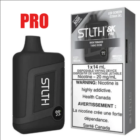 Stamped STLTH BOX 8K DISPOSABLE PRO RICH TOBACCO 14ml